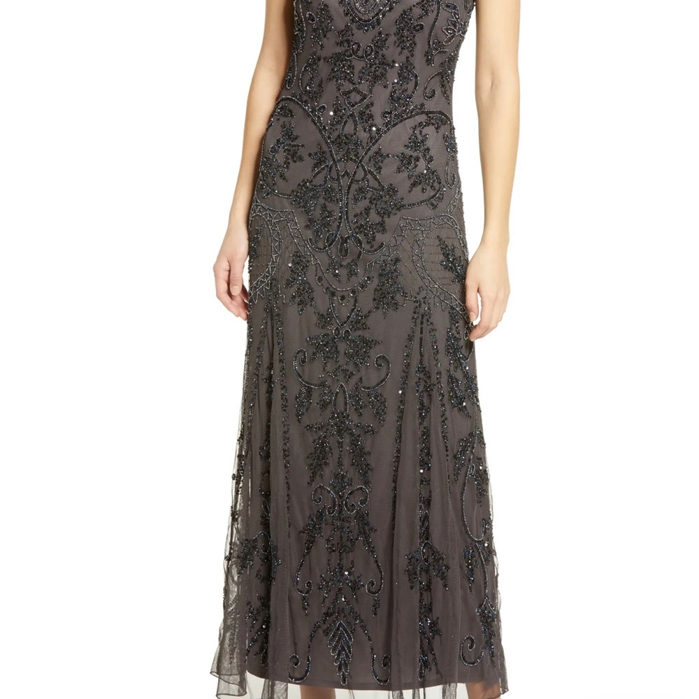 Pissarro Nights Ash Blue Sequin Gown